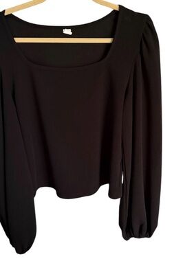Classic Black Long-Sleeve Women's Top